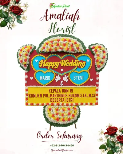 Karangan Papan Bunga Pernikahan di Kerambitan